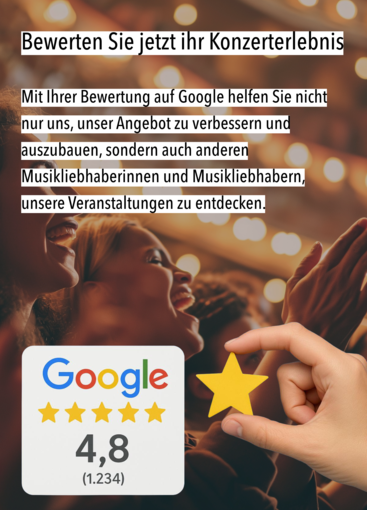 Bewerten Sie ihr Konzerterlebnis