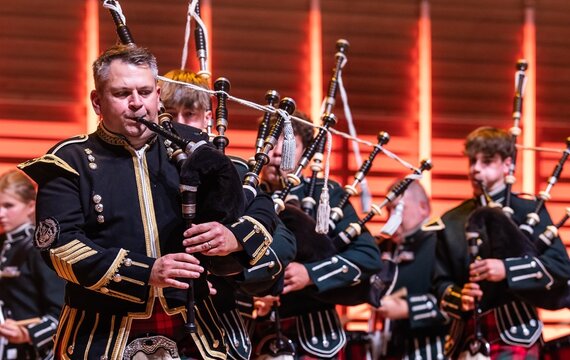 Tattoo On Stage 2024 im KKL Luzern: Dollar Academy Pipe Band | © Obrasso Concerts