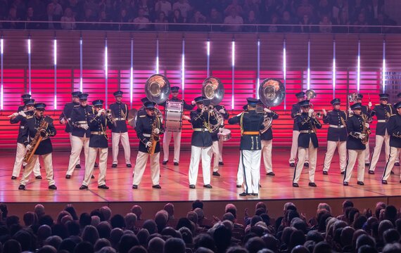 Tattoo On Stage 2024 im KKL Luzern: Show- & Marchingband AMIGO Leiden | © Obrasso Concerts