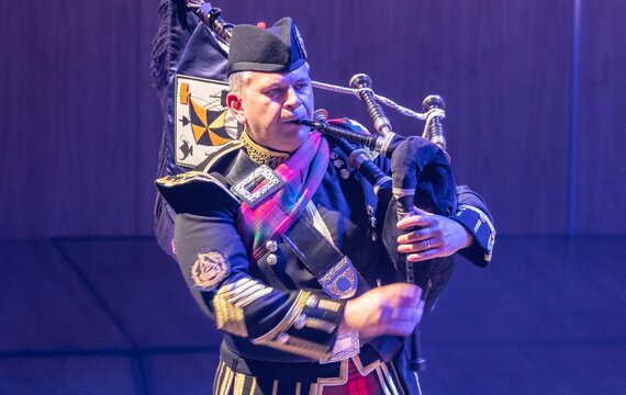 Tattoo On Stage 2024 im KKL Luzern: Dollar Academy Pipe Band | © Obrasso Concerts