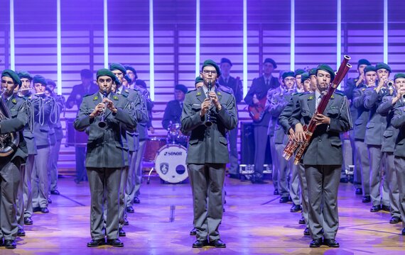 Tattoo On Stage 2024 im KKL Luzern: Militärmusik Rekrutenspiel 16-2/2024 | © Obrasso Concerts